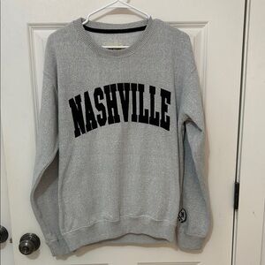 Nashville Crewneck Sweater size medium gray blue New York popular